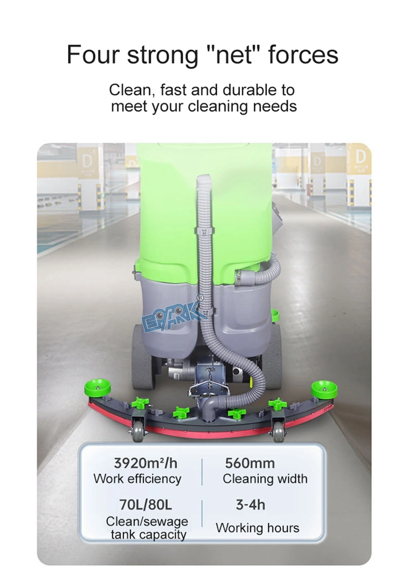 Floor Scrubber Electric Rechargeable Ride-on Floor Cleaning Equipment Machine Rotary Scrubber Road Sweeper